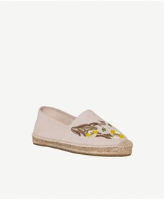 Resim Yargıcı Küçük Çiçek Desenli Nakış İşleme Espadril 26ykay4028x 006 Ekru 