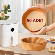 Resim Elite House Fritöz Pişirme Kağıdı Air Fryer Liners Hava Fritözü Yağsız M 