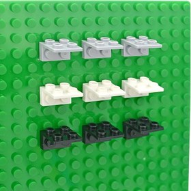 Resim Kendi Yapım Blok Duvar Desteği, Dikey Ters Braket, Yan Tuğla Bileşenleri 99207, Yığın Blokları 1X2X1. 