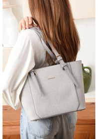 Resim Just Polo Şık Ve Lüks Tasarım El Ve Omuz Çantası Yeni Sezon Ebat :boy: 25 En : 35 Cm Gri 
