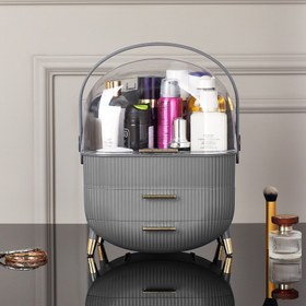 Resim House By Uyumlu House Çekmeceli Makyaj Kozmetik Düzenleyici Organizer Gri Parça 