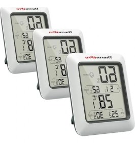 Resim Thermopro Tp-50 Dijital Termo-Higrometre, Iç Mekan Termometresi, Higrometre, Sıcaklık ve Nem Ölçer, Oda Iklimi Kontrolü, Oda Havası Kontrolü, Klima Monitörü Için (3) 