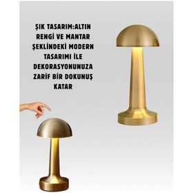 Resim Mantar Masa Lambası Çok Renkli 