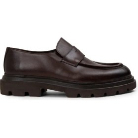 Resim Deery Hakiki Deri Kahverengi Erkek Loafer Ayakkabı - 01980MKHVE01 