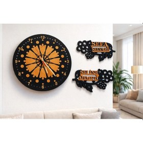 Resim Odalar İçin Duvar Saati Kişiye Özel No 60 Çok Renkli 