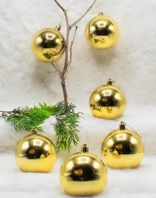 Resim Waldern Yılbaşı Çam Ağacı Süsü Gold 8 Cm 6lı Cici Top 