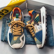 Resim Erkekler için Günlük Spor Ayakkabıları | Çok Renkli Düşük Üstlü Hava Yastıklı Sneakerlar | Her Mevsim Rahatlık ve Stil | Dayanıklı PVC Taban | Yürüyüş ve Günlük Kıyafet için Çok Yönlü 