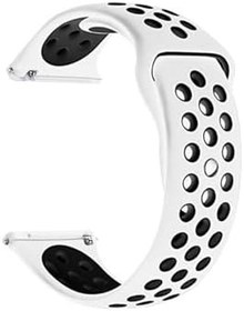 Resim Gpack ZcWatch V0922 Kordon, Delikli Çift Renk Silikon, Beyaz 