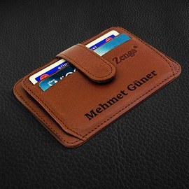 Resim Kişiye Özel Taba Rengi Kartvizitlik Cüzdan 