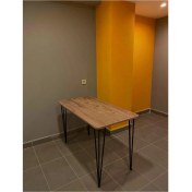 Resim Bambeds Mobilya 60×120 Metal Ayaklı Mutfak Masası Ceviz 