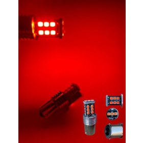 Resim Tek Duy 15 LED Stop,sinyal, Geri Vites Ampulü 93 Tip Kırmızı 