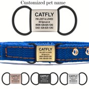 Resim Köpek Kimlik Etiketi - 4 Dayanıklı Paslanmaz Çelik Kayışlı, Dayanıklı ve Hava Koşullarına Dayanıklı Seyahat, Açık Hava Maceraları, Veteriner Ziyaretleri, Köpek Kemer, Seyahat Aksesuarı, Cesur Renk Kontrastı, Çizilmeye Dayanıklı Kaplama 