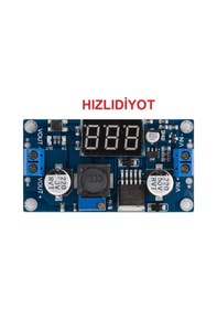 Resim Voltmetreli Lm2596 Ayarlanabilir Güç Kaynağı Step Down Modül 