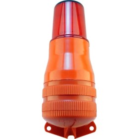 Resim Mesan Yanıp Sönen Ampul 2 Ses Elektronik Siren Ms 4804 Kırmızı 12VDC 