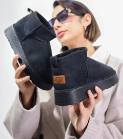 Resim Ugg Kalın Taban Siyah Renk Kadın Bot U014 