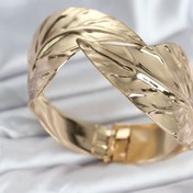 Resim BURCU MODA Pirinç Gold Renk Yaprak Model Kadın Bileklik 