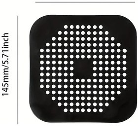 Resim Gaojunshop01 Siyah Tekli Mutfak Lavabo Saç Tutucu Banyo Duş Gideri Filtresi Emme Kupalı 