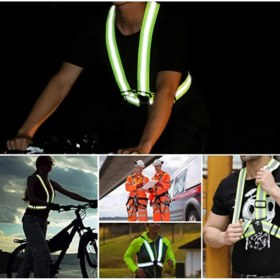 Resim Hunsafety Yüksek Görünürlüklü Reflektörlü Ayarlanbilir Pratik Yeşil Ikaz Yeleği 