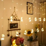 Resim 108 LED Peri Işıkları, 3.0m Uzunluğunda Şeffaf Küre Ampullerle - Pille Çalışan, Fiş Gerekmez, Duvara Monte Edilebilir, Noel, Sevgililer Günü ve İç Mekan Tatil Dekoru için Mükemmel | Klasik Tarz | Metal Kaplama 