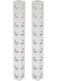 Resim Lemestar Robotik Alüminyum Kare Kirişi 8x8x72mm - 9 Delikli, Açı Ve Dikey Bağlantı, Robot Yapı Tabanı 2 Adet 