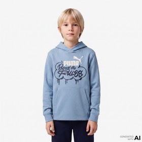 Resim Puma Mid 90s Çocuk Mavi Sweatshirt 