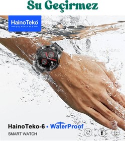 Resim BellaThec Haino Teko-6 Akıllı Saat AMOLED Ekranlı Suya Dayanıklı El Fenerli 3 Kordonlu 
