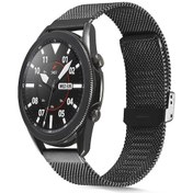 Resim Butam Bilişim Galaxy Watch 46mm Uyumlu Krd-45 22mm Metal Kordon-siyah 