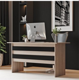 Resim Robinhome Robin Home Verona A Ofis Büro Çalışma Masası Meşe - Siyah 