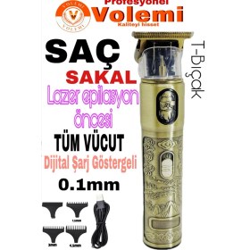 Resim Şarjlı Profesyonel Tıraş Makinesi, Lazer Öncesi Kuaförlere Özel, Saç ve Sakal Çizim 