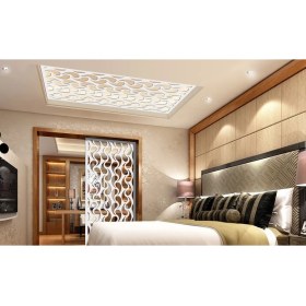 Resim Liar Ahşap Seperatör (Paravan) - KSP-14 - (10 mm) - (69 cm x 139 cm) - (Beyaz) 