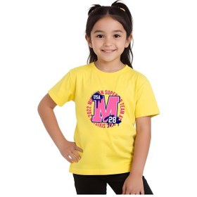 Resim Panios Kids M 28 Baskılı Kız Çocuk Kısa Kollu T-shirt Sarı 