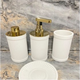 Resim Reçine Tezgah Üstü Pamukluk Beyaz-Gold 149X80X80 Mm 