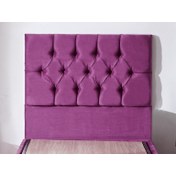 Resim Niron Purple Başlık Tek Kişilik Yatak Başlığı - 80 cm Mor Kumaş Başlık 