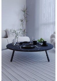 Resim Mega Kozalak Katlanabilir Ayaklı Yer Sofrası Yemek Masası Mutfak Masası Balkon Masası103 Cm 