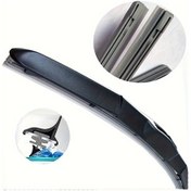 Resim Topshop1 16inch 400mm 1pc Universal U Şekilli Üç Bölmeli Dayanıklı Araç Sileceği Esnek Ve Ayarlanabilir Cam Temizleme Aksesuarı 