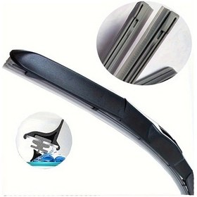 Resim Topshop1 16inch 400mm 1pc Universal U Şekilli Üç Bölmeli Dayanıklı Araç Sileceği Esnek Ve Ayarlanabilir Cam Temizleme Aksesuarı 