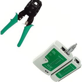 Resim Ncpline Kablo Kesme Sıkma Rj 45 Pense ve Kablo Test Tester Cihazı Aleti 