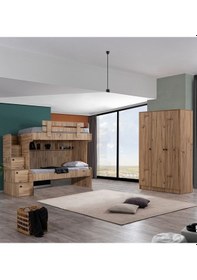 Resim Ranza, Viva 2li Ranza 3 Kapılı Dolap + 2 Comfort Yatak 90 X 190 CM 