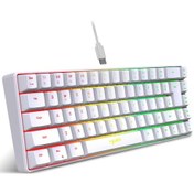 Resim Hxsj V200 Kablolu K68 Rgb Streamer Mini Oyun Klavyesi 19 Tuşlu Çatışmasız Membran Klavye Ancak Oyun/ofis İçin Mekanik His 