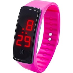 Resim Rogfer Led Dijital Ekran Silikon Bilezik Çocuk Elektronik Saat Pembe Çok Renkli Çok Renkli 
