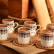 Resim Bambum Menengiç 6 Kişilik Türk Kahve Fincan Takımı 