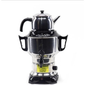 Resim Elektrikli 60 Bardak Çelik Semaver, Beyaz Renk, Şık ve Dayanıklı Tasarım 