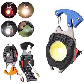 Resim W-5147 Profesyonel Çok Fonksiyonlu Anahtarlıklı Kamp Feneri - Çok Renkli 