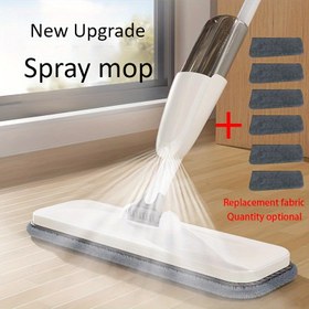 Resim Yükseltilmiş Mikrofiber Sprey Mop 4 Yeniden Kullanılabilir Ped ve Kazıyıcı ile - Sert Zemin, Laminated Zemin, Fayans ve Ahşap için Uzun Sap ile Kolay Temizlik - Islak ve Kuru Kullanım, Gri Yedek Kumaş Dahil, Paslanmaz Çelik Yapı, Sert Zeminler için Mop, Ev Temizlik Aracı, Ergonomik Tasarım, Dayanıklı Temizlik Aracı, Islak ve Kuru Mop, Hızlı Evler, Zemin Temizliği, Kompakt Tasarım, Sağlam Yapı, Hızlı Profesyoneller 