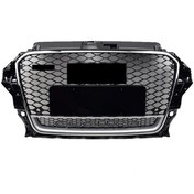Resim Audi A3 RS3 Panjur Quattro Yazılı Krom/Siyah RS 2012-2016 Arası Uyumlu 