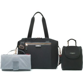 Resim Stevie Luxe Bebek Bakım Çantası Siyah Scuba 38x34x14 cm 