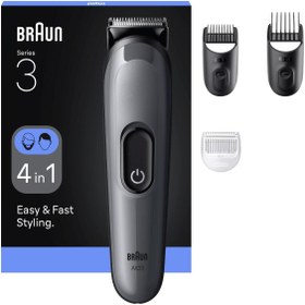 Resim Braun Hepsi Bir Arada Series 3, 4’ü 1 arada Tıraş Kiti, Keskin Bıçak, 14 Uzunluk, AIO3500 