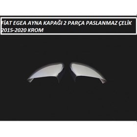 Resim Fiat Egea Krom Ayna Kapağı 2 Parça Paslanmaz Çelik 2018 2019 2020 