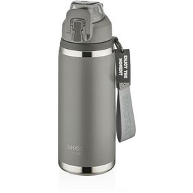 Resim Shotay ST-8160 750ml Pipetli Gri Çelik Matara 