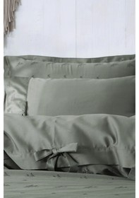 Resim Ecocotton Carmen Battal Boy Nevresim Takımı %100 Organik Pamuk Sa Yeşil 